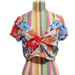 ASTR The Label Floral Print Crop Top 0627